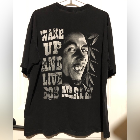 Bob Marley black rock tee Reggae music t-shirt two sided Vibrant colours! XL โค๏ธ๐ - Picture 2 of 9
